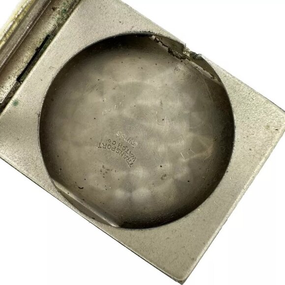 Vintage Transport Men's Mechanical Wristwatch Swiss Large Rectangular Art Deco - Picture 3 of 6